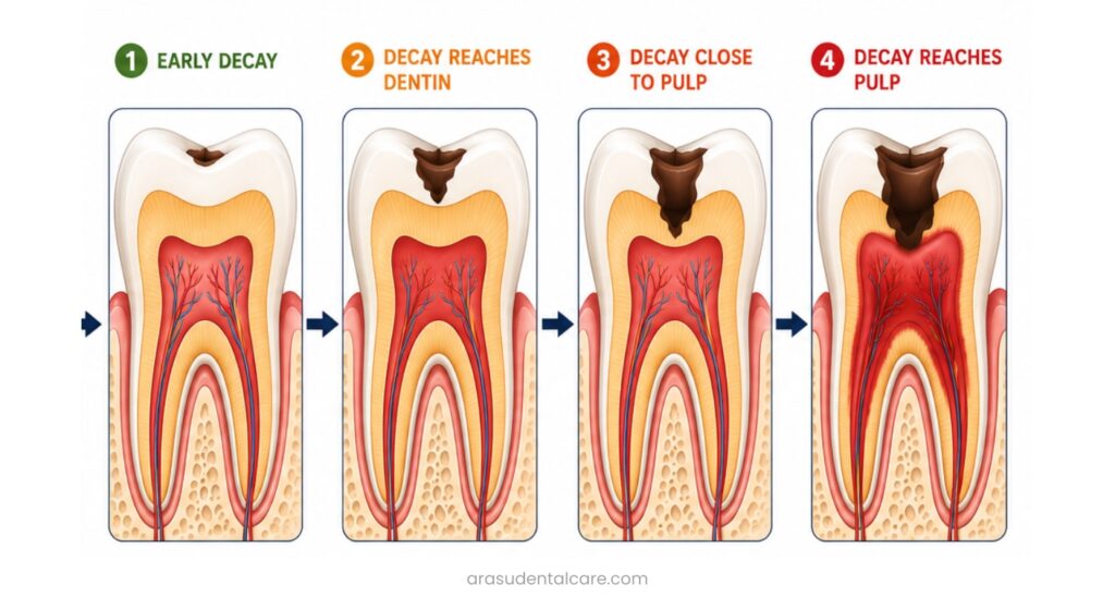 Signs of Pulpotomy