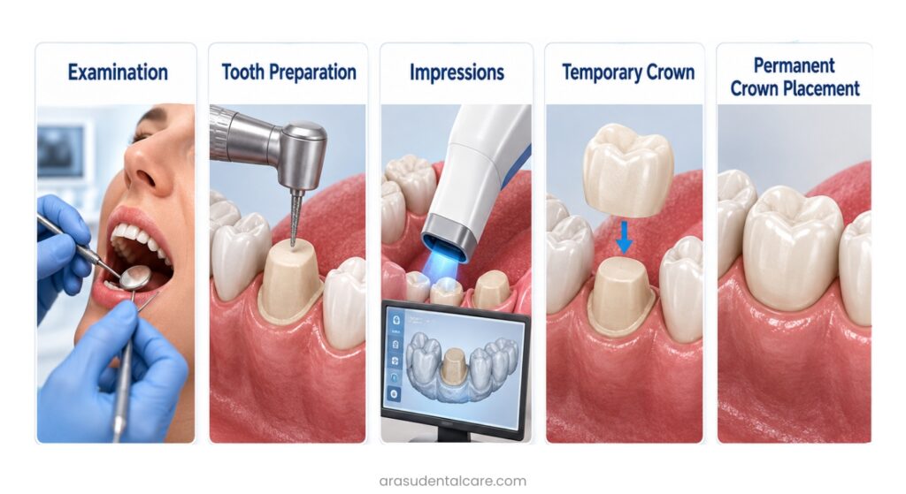 Dental Crown Procedure in 5 Steps