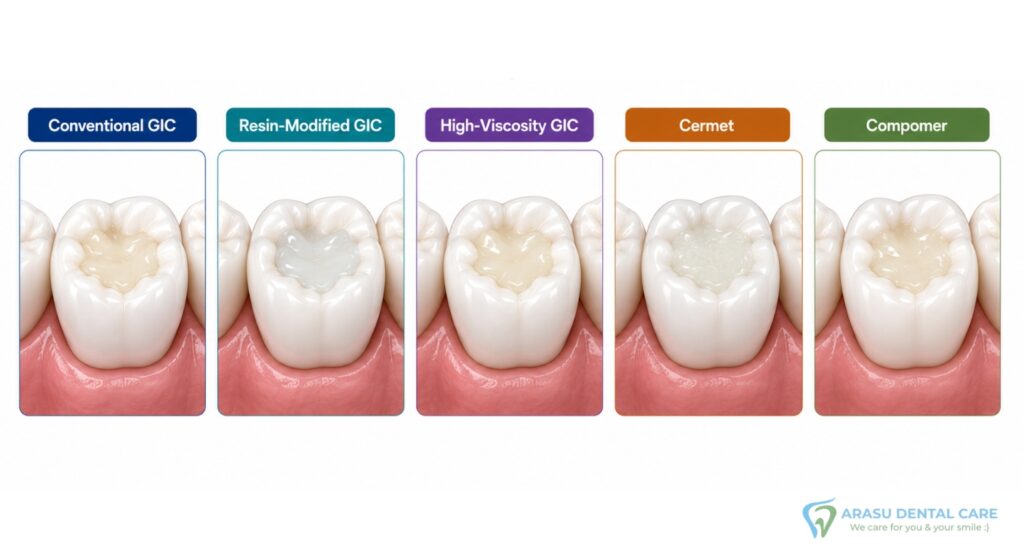 Types of Glass Ionomer Filling