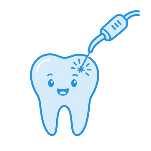 Illustration of laser gum contouring