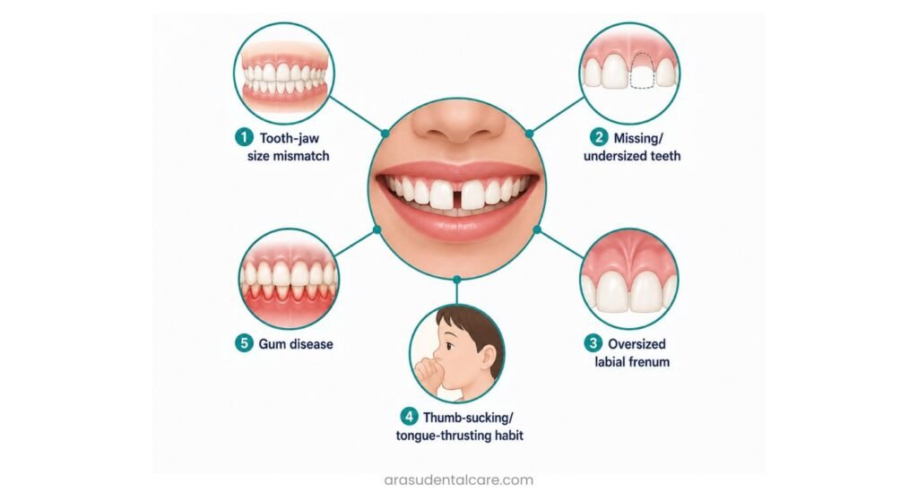 5 Common Causes of Teeth Gaps 