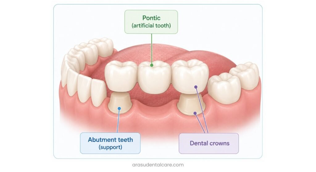 Anatomy of a Dental Bridge.