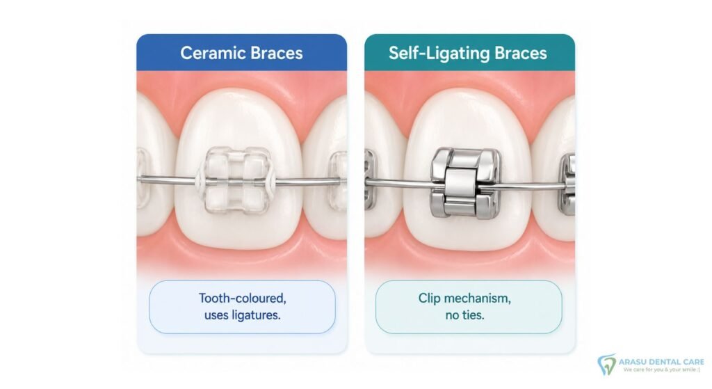 Ceramic vs Self-Ligating