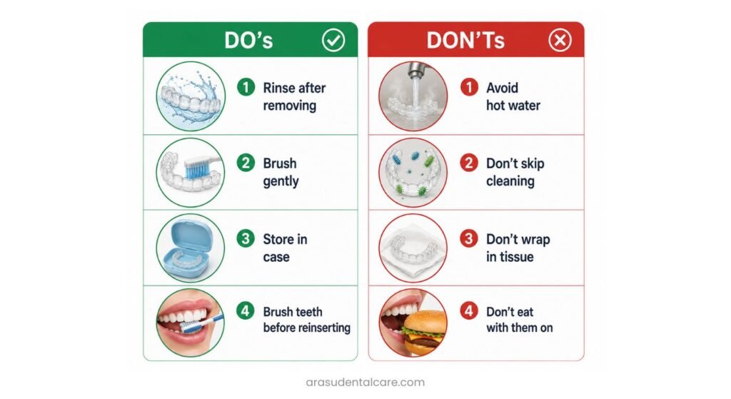 Clear Aligner Care Daily Dos & Donts