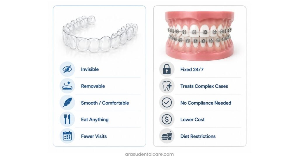 Clear Aligners vs Braces 