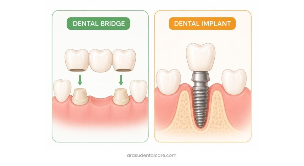 Dental Bridge vs Dental Implant 
