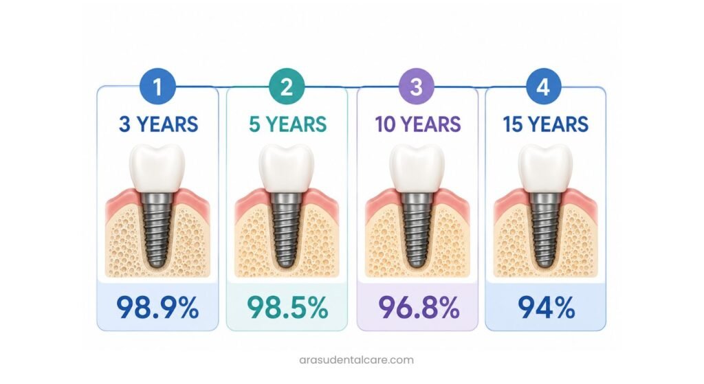 Dental Implant Success Rate Over Time.