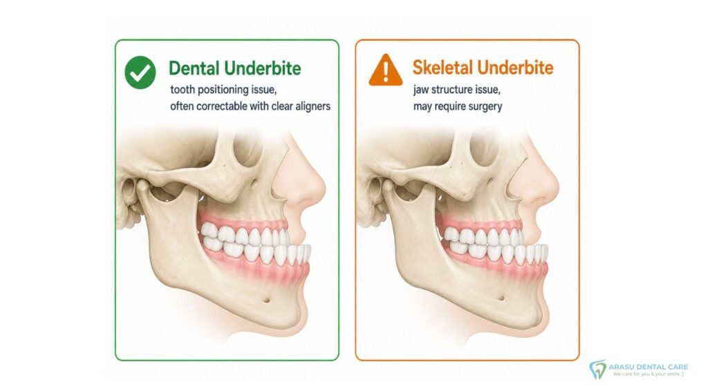 Dental vs. Skeletal Underbite