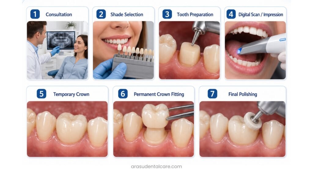 Ceramic Crown Procedure: Step by Step