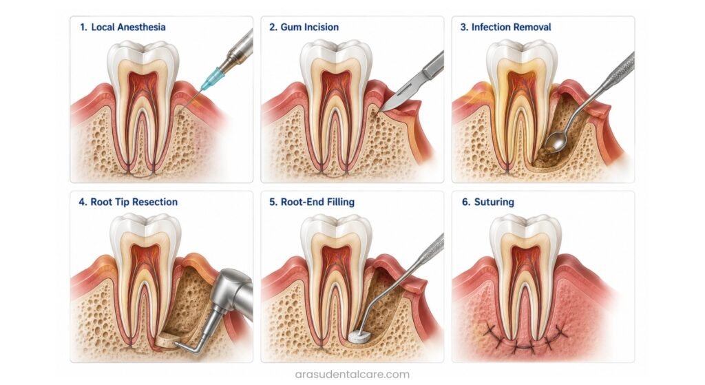 Apicoectomy Procedure in 6 Simple Steps