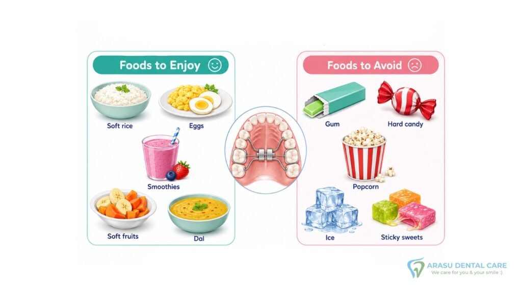 Foods to avoid & Foods to enjoy after a palatal expander treatment