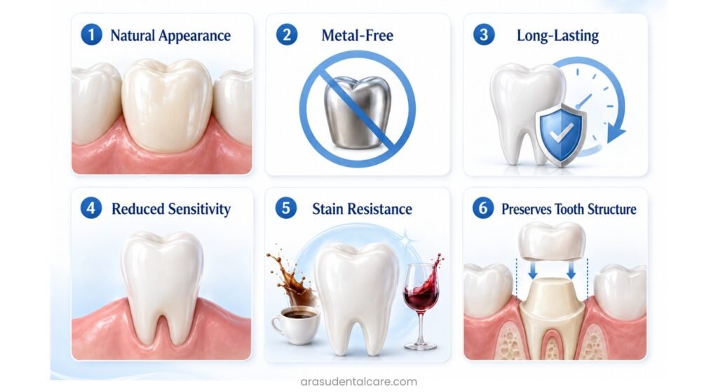 6 Key Benefits of Ceramic Crown Replacement