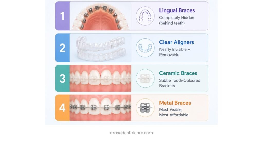 Least Visible Braces — Ranked from Most to Least Discreet.