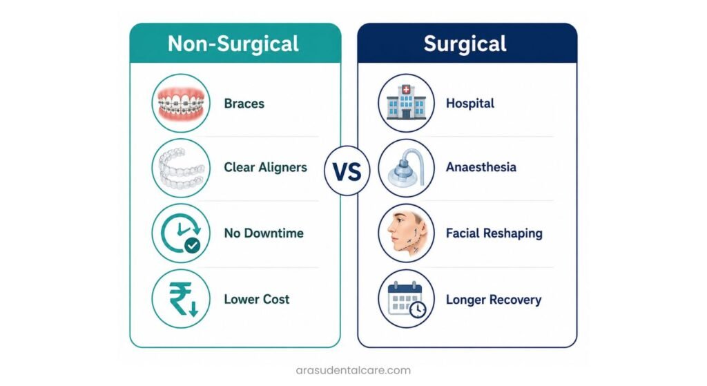 Non-Surgical vs Surgical Jaw Correction.