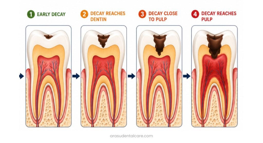 Signs of Pulpotomy
