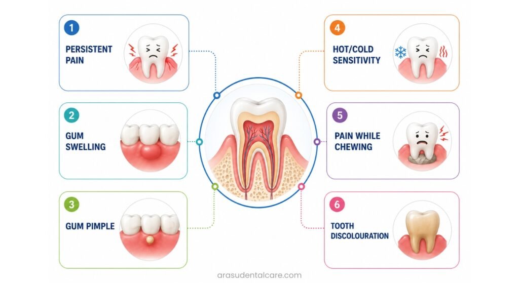 Signs of Root canal re-treatment
