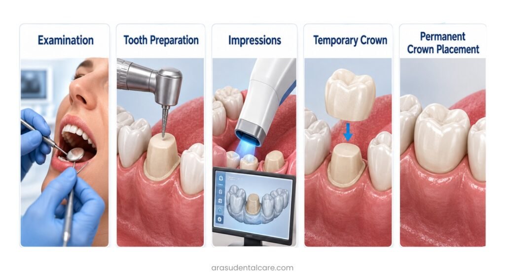 Dental Crown Procedure in 5 Steps