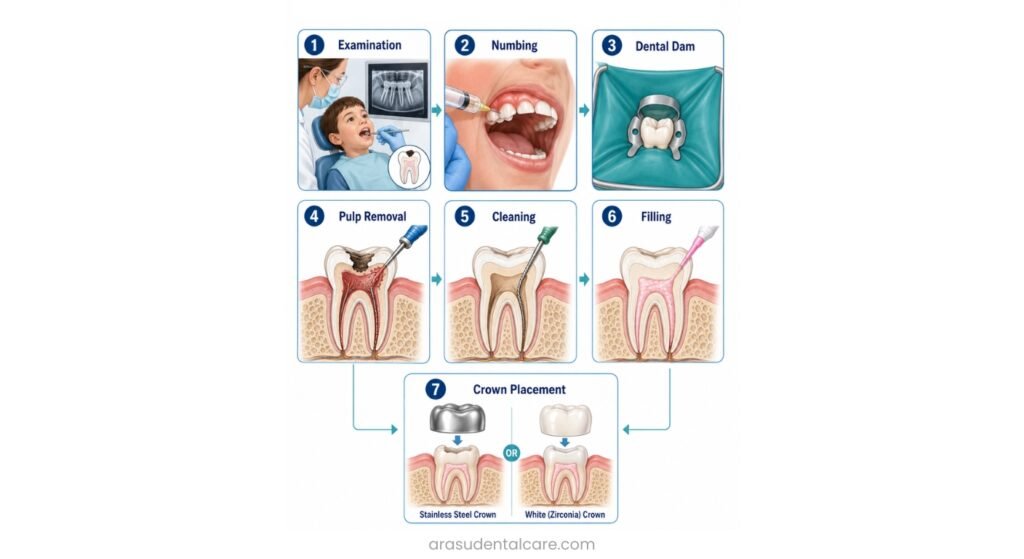 Pulpectomy Procedure for Kids