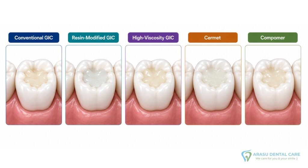 Types of Glass Ionomer Filling