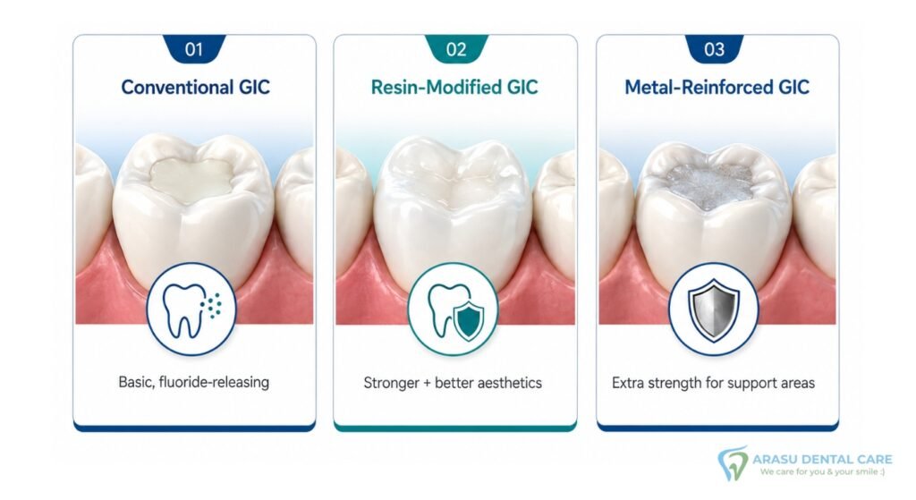 Types of Glass Ionomer Fillings