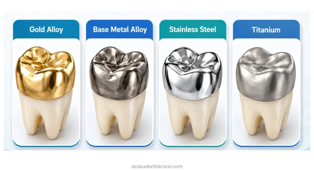 Types of Metal Crowns in Dentistry