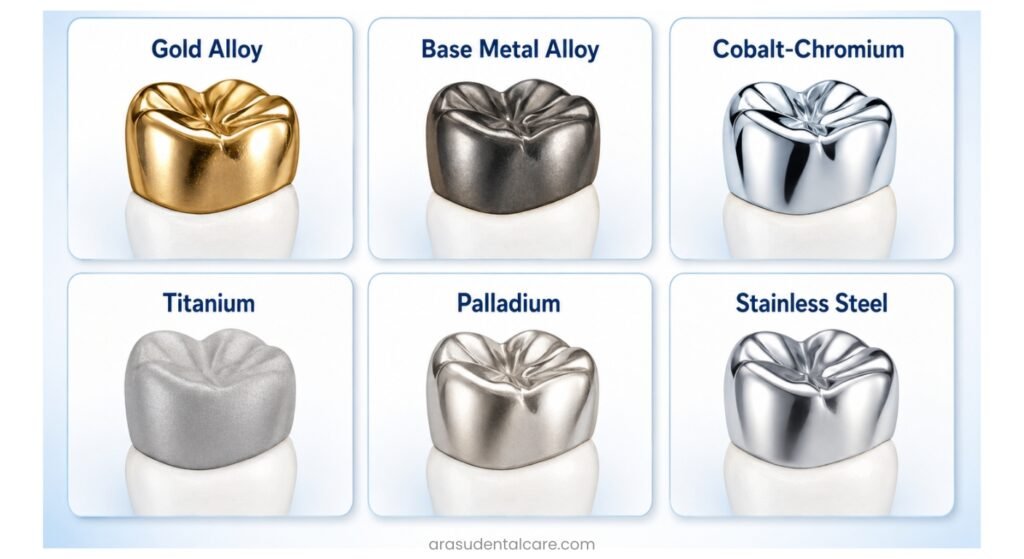 Types of Metal Dental Crowns