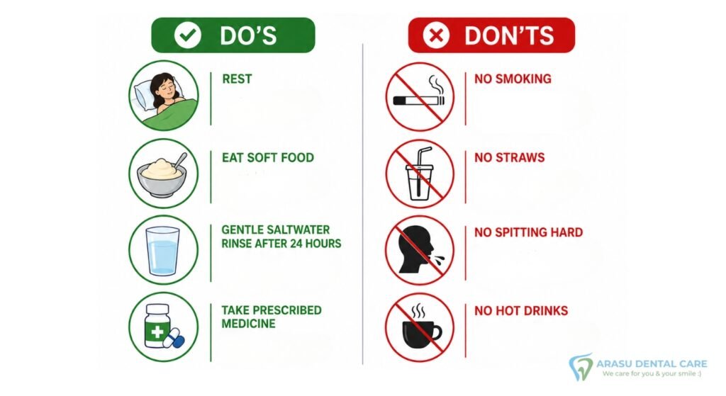 Do's and Don'ts After Tooth Extraction