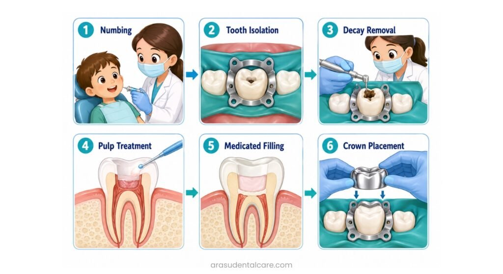 Pediatric Pulpotomy: What Happens at the Dental Visit
