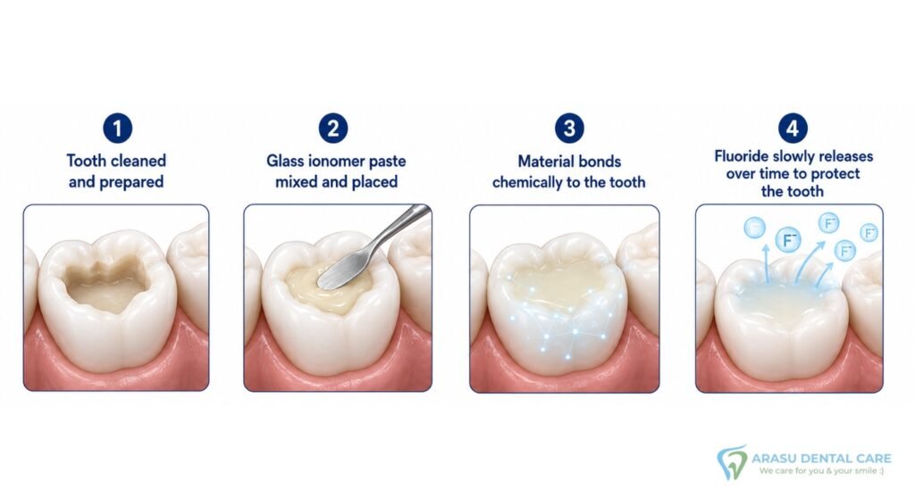 How a Glass Ionomer Filling Works