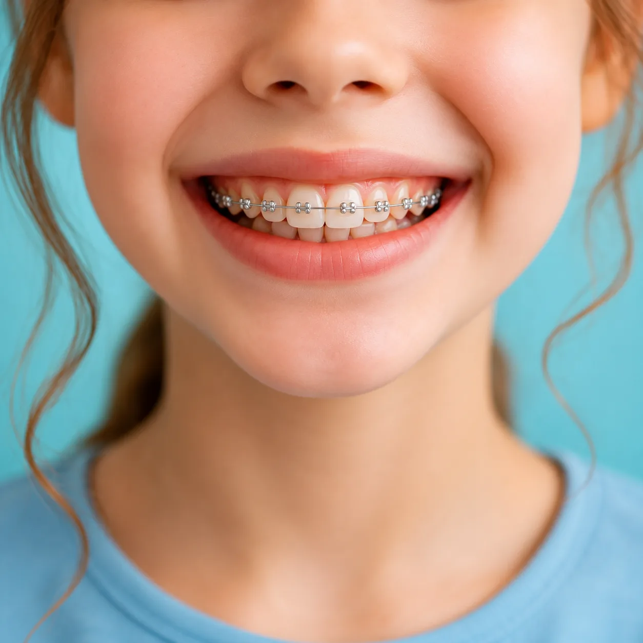 An orthodontist at Arasu Dental Care, Coimbatore, checking a child's teeth and bite for braces