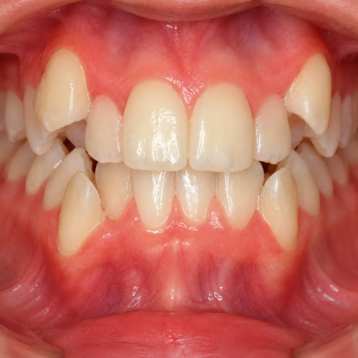 Orthodontist at Arasu Dental Care, Coimbatore, assessing a patient's crowded teeth before alignment treatment
