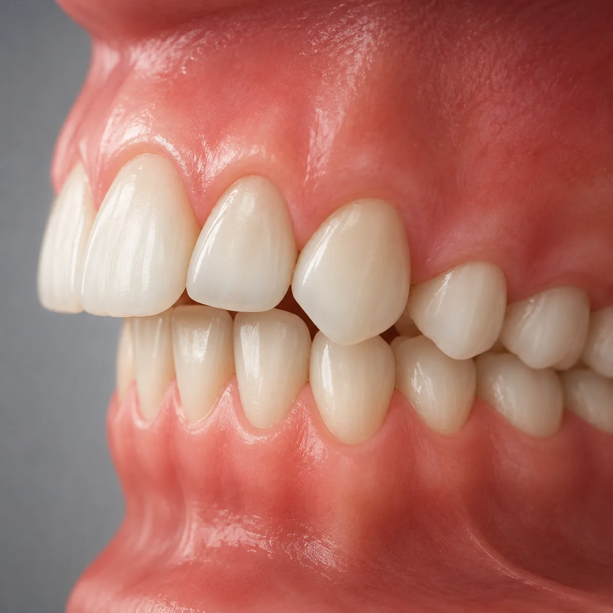 Orthodontist at Arasu Dental Care, Coimbatore, assessing a patient's overbite before bite correction treatment