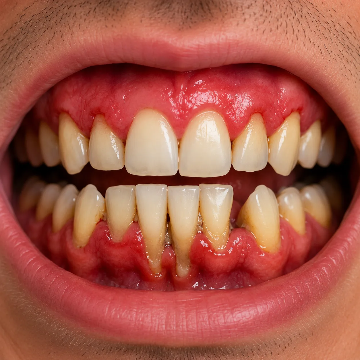 Periodontist at Arasu Dental Care, Coimbatore, assessing a patient for advanced gum disease (periodontitis)