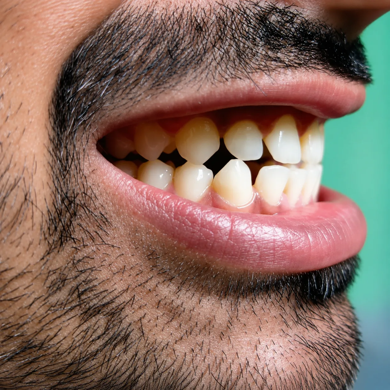 Patient at Arasu Dental Care, Coimbatore, discussing options to close a gap between the front teeth