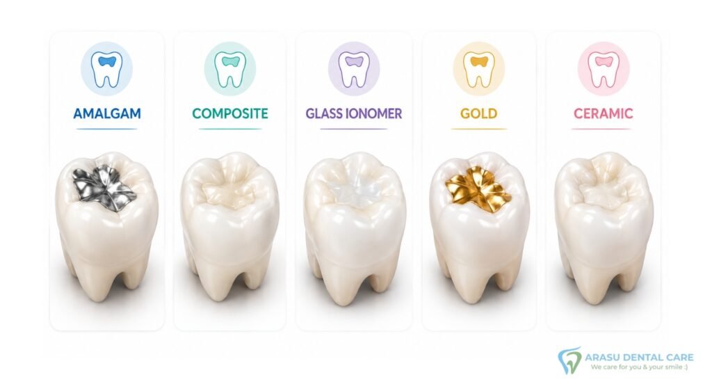 5 types of dental fillings
