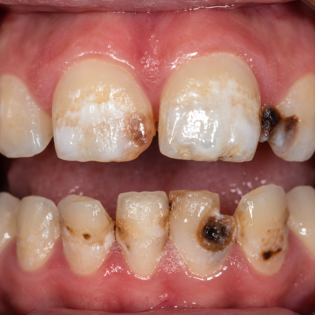 White, brown or black spots on the teeth - Arasu Dental Care, Coimbatore